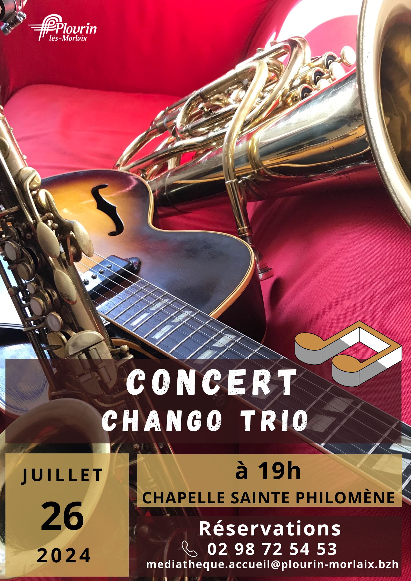 Concert Chango Trio, le 26 Juillet 2024 à la Chapelle Sainte Philomène