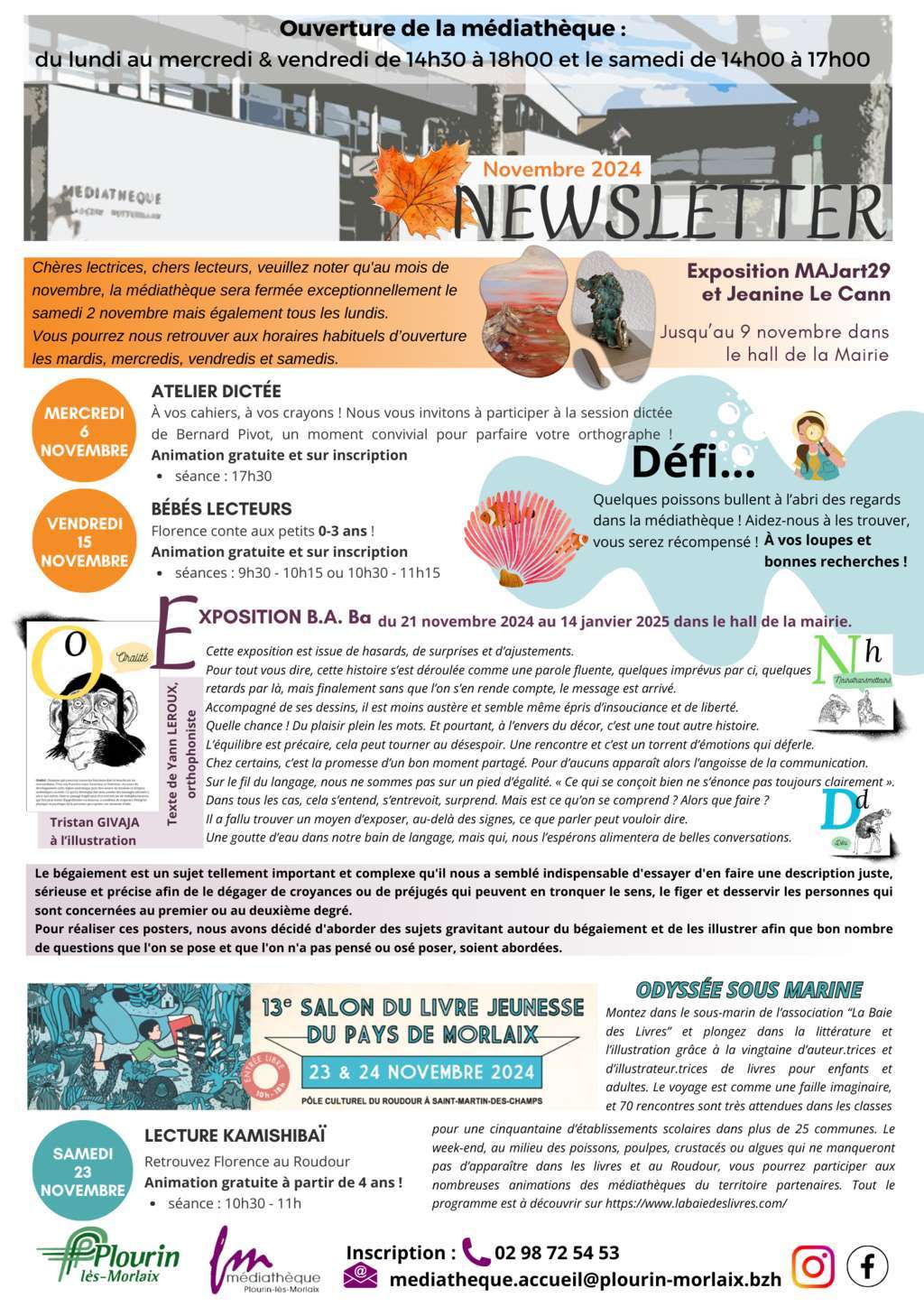 La newsletter de Novembre